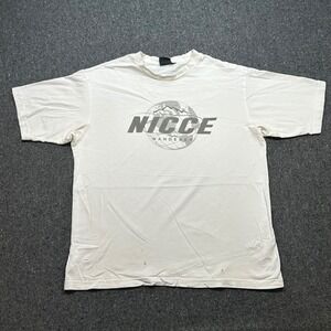 Nicce Wanderer TShirt Sz M Mens White Streetwear Globe Graphic Logo Skater Tee